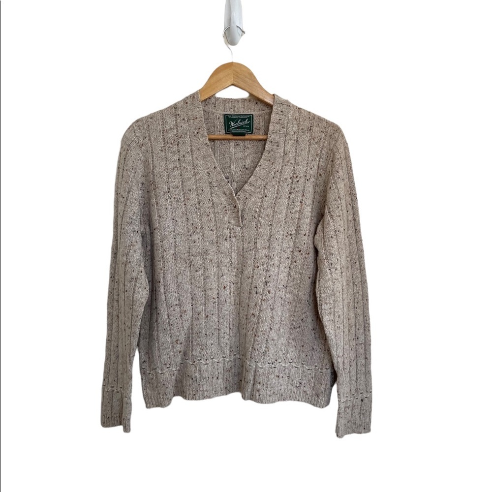 Woolrich Devan Henley Stone Heather Sweater